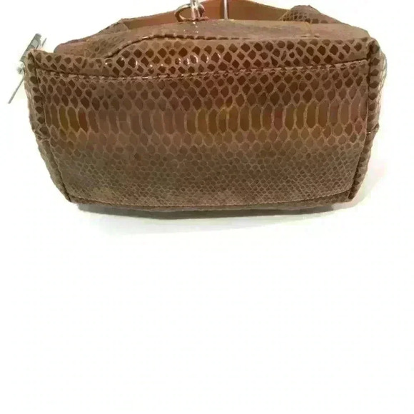 Dooney & Bourke Logo Lock Faux Snakeskin Hobo Bag - Picture 3 of 8